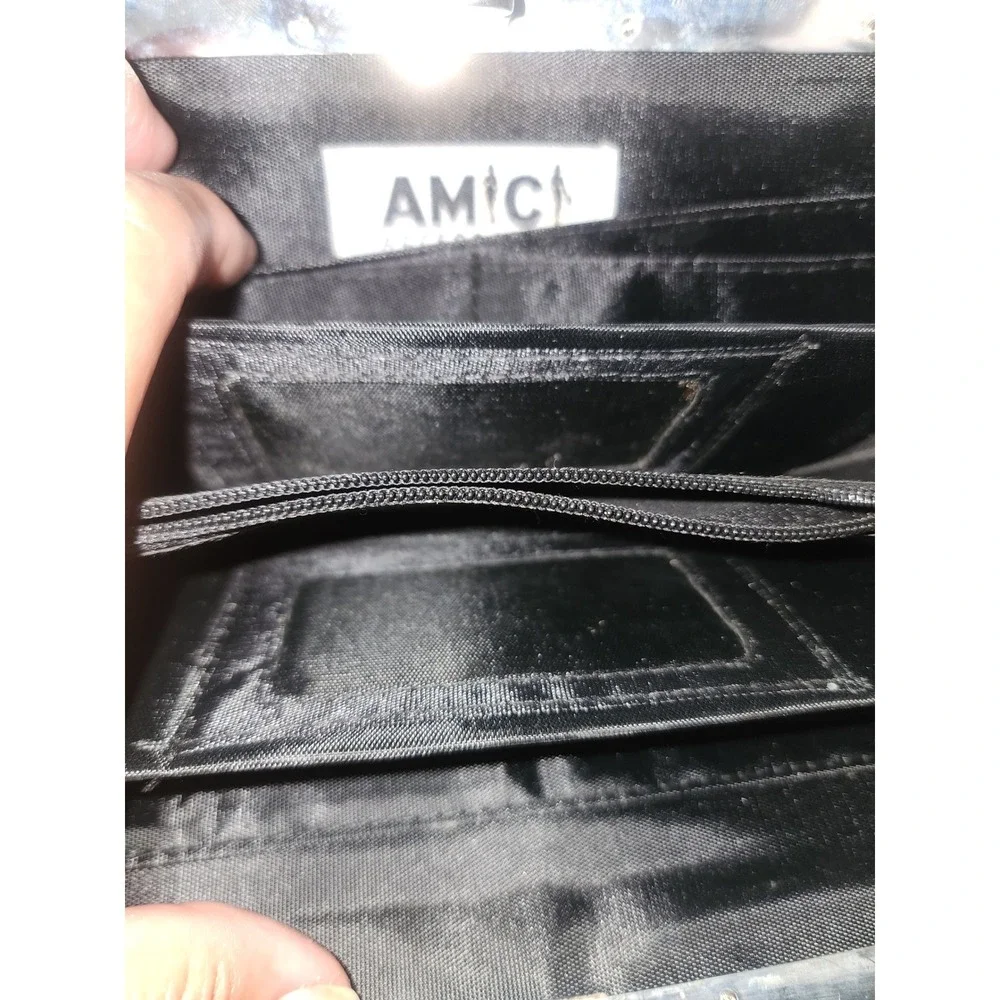 Amici Silver Glitter Evening Clutch Bag Metal Frame Formal Handbag Wallet
